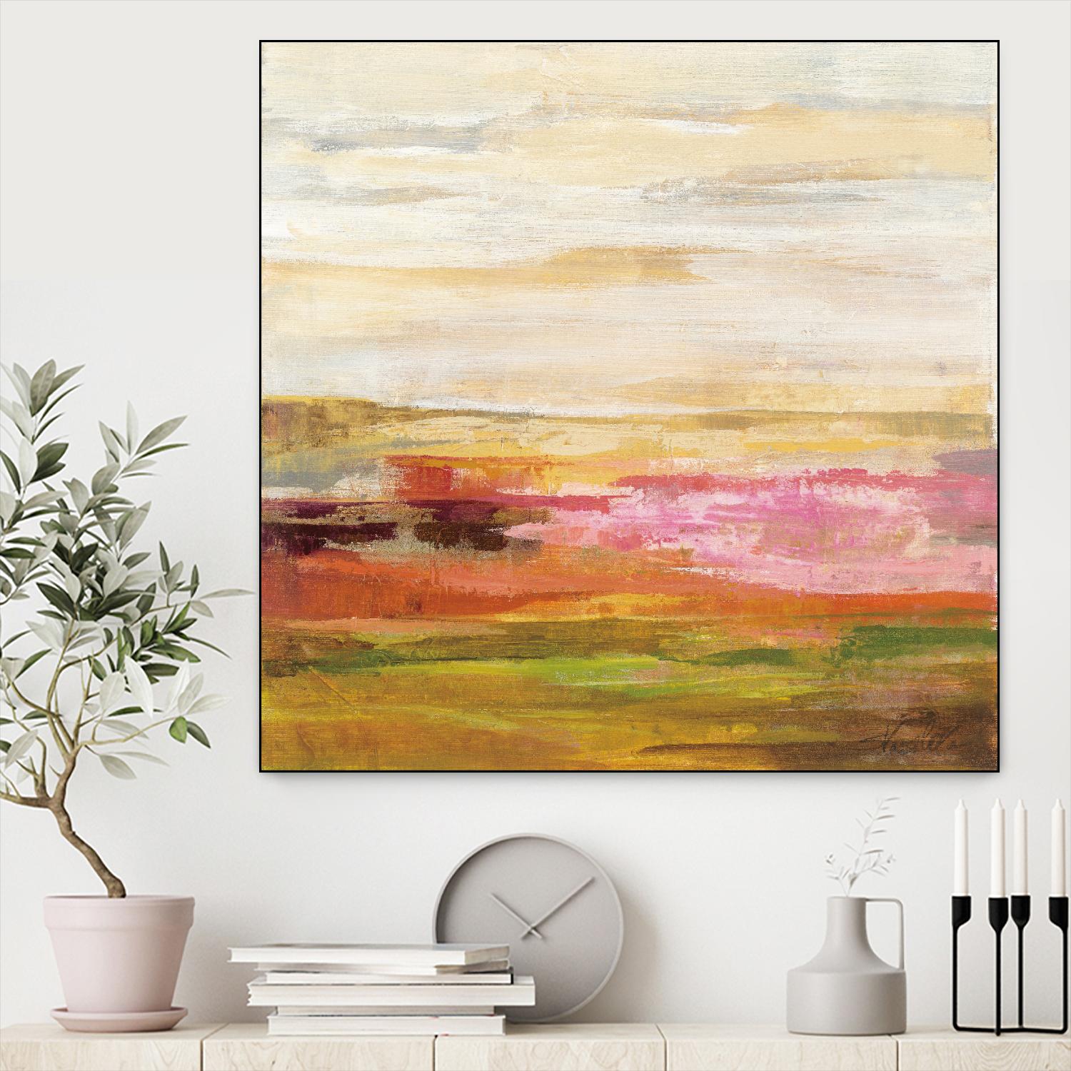 Fields in May II by Silvia Vassileva on GIANT ART - green abstract