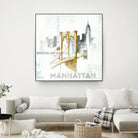 Brooklyn Bridge by Avery Tillmon on GIANT ART - grey city scene