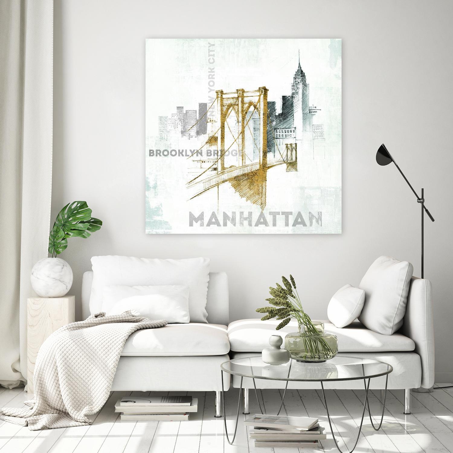 Brooklyn Bridge by Avery Tillmon on GIANT ART - grey city scene