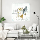 Brooklyn Bridge by Avery Tillmon on GIANT ART - grey city scene