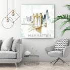 Brooklyn Bridge by Avery Tillmon on GIANT ART - grey city scene