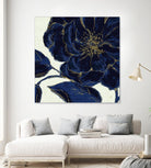 Indigo Garden II by Daphne Brissonnet on GIANT ART - beige floral