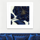 Indigo Garden II by Daphne Brissonnet on GIANT ART - beige floral