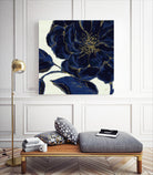 Indigo Garden II by Daphne Brissonnet on GIANT ART - gold flowers canadien