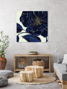 Indigo Garden II by Daphne Brissonnet on GIANT ART - gold flowers canadien