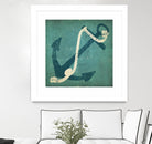 Nautical Anchor Blue by Ryan Fowler on GIANT ART - white nautical