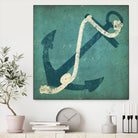Nautical Anchor Blue by Ryan Fowler on GIANT ART - white nautical
