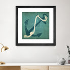 Nautical Anchor Blue by Ryan Fowler on GIANT ART - white nautical