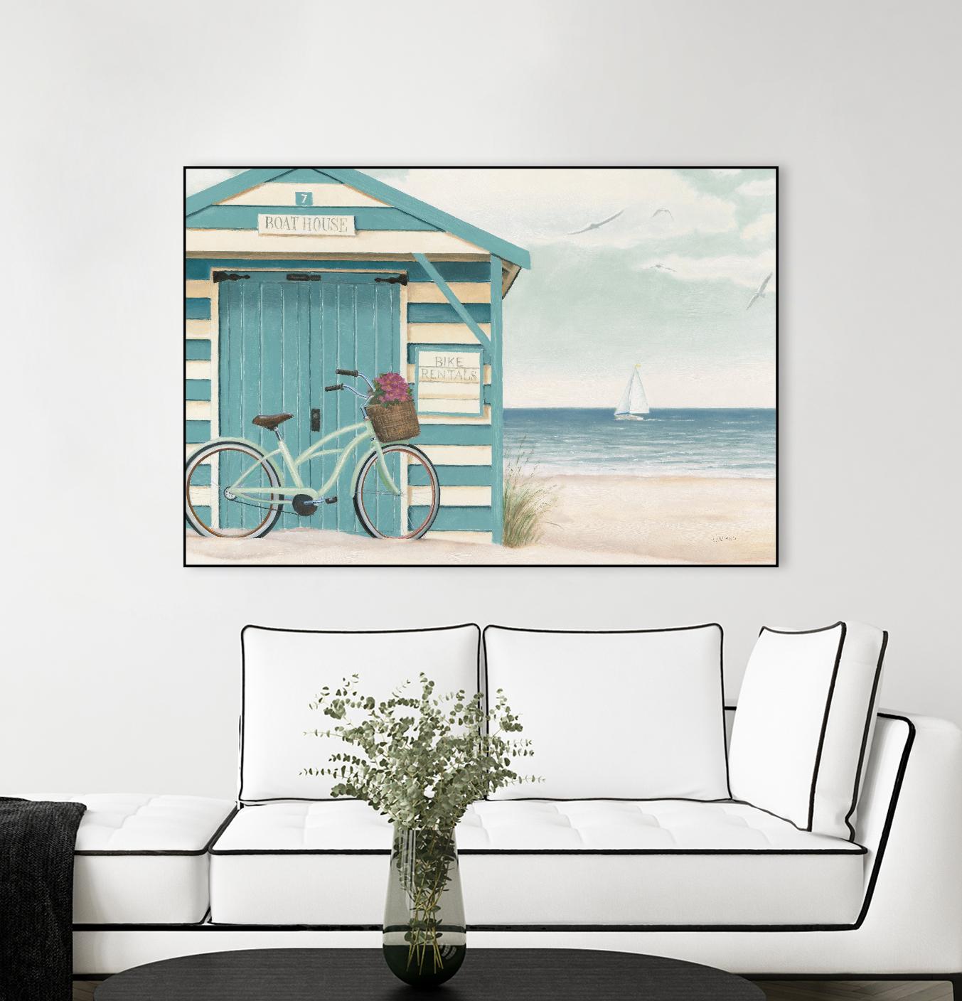 Beach Cruiser I by James Wiens on GIANT ART - beige nautical