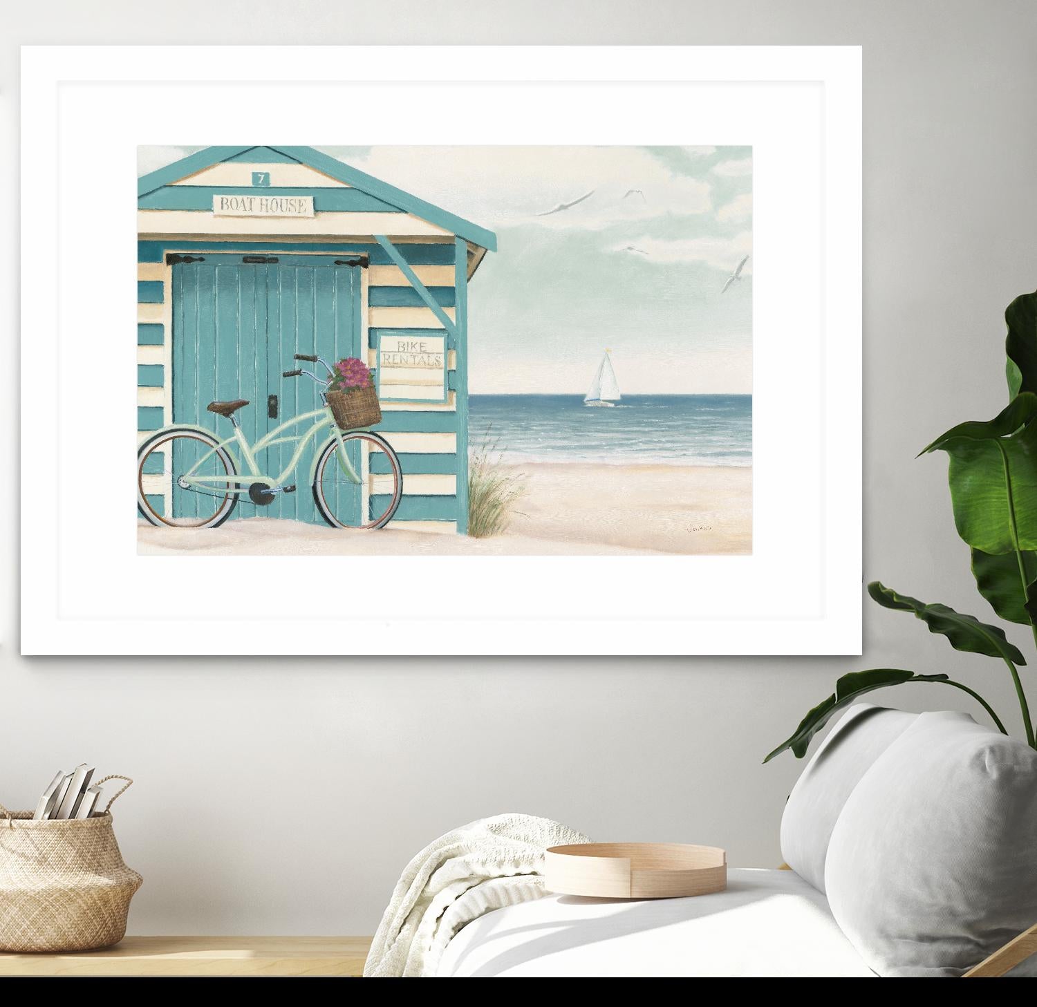 Beach Cruiser I by James Wiens on GIANT ART - blue costal canadien