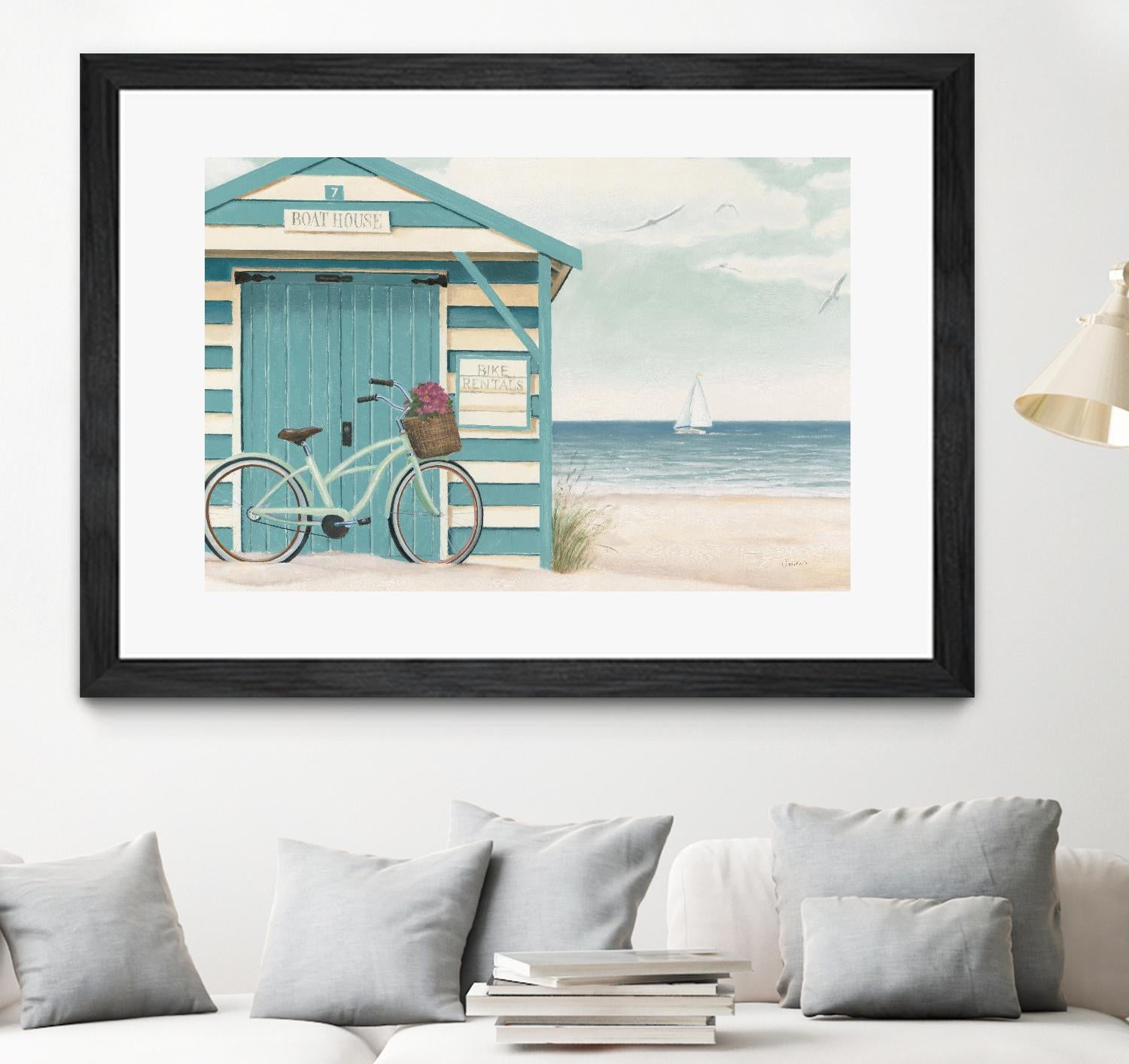 Beach Cruiser I by James Wiens on GIANT ART - blue costal canadien