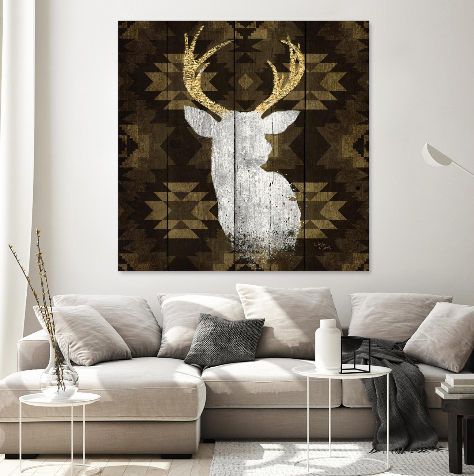 Precious Antlers II by Wellington Studio on GIANT ART - beige country look