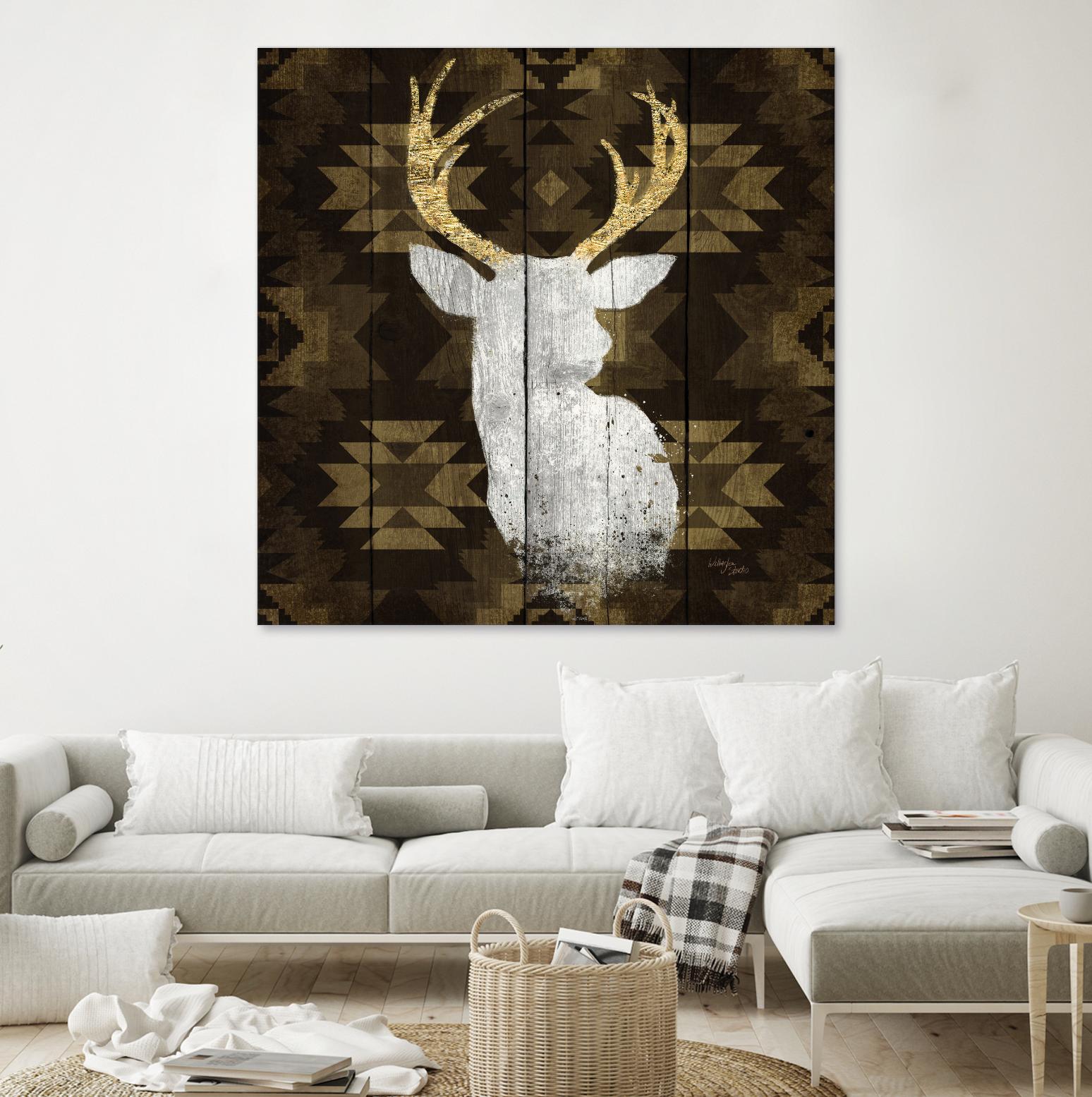 Precious Antlers II by Wellington Studio on GIANT ART - beige country look