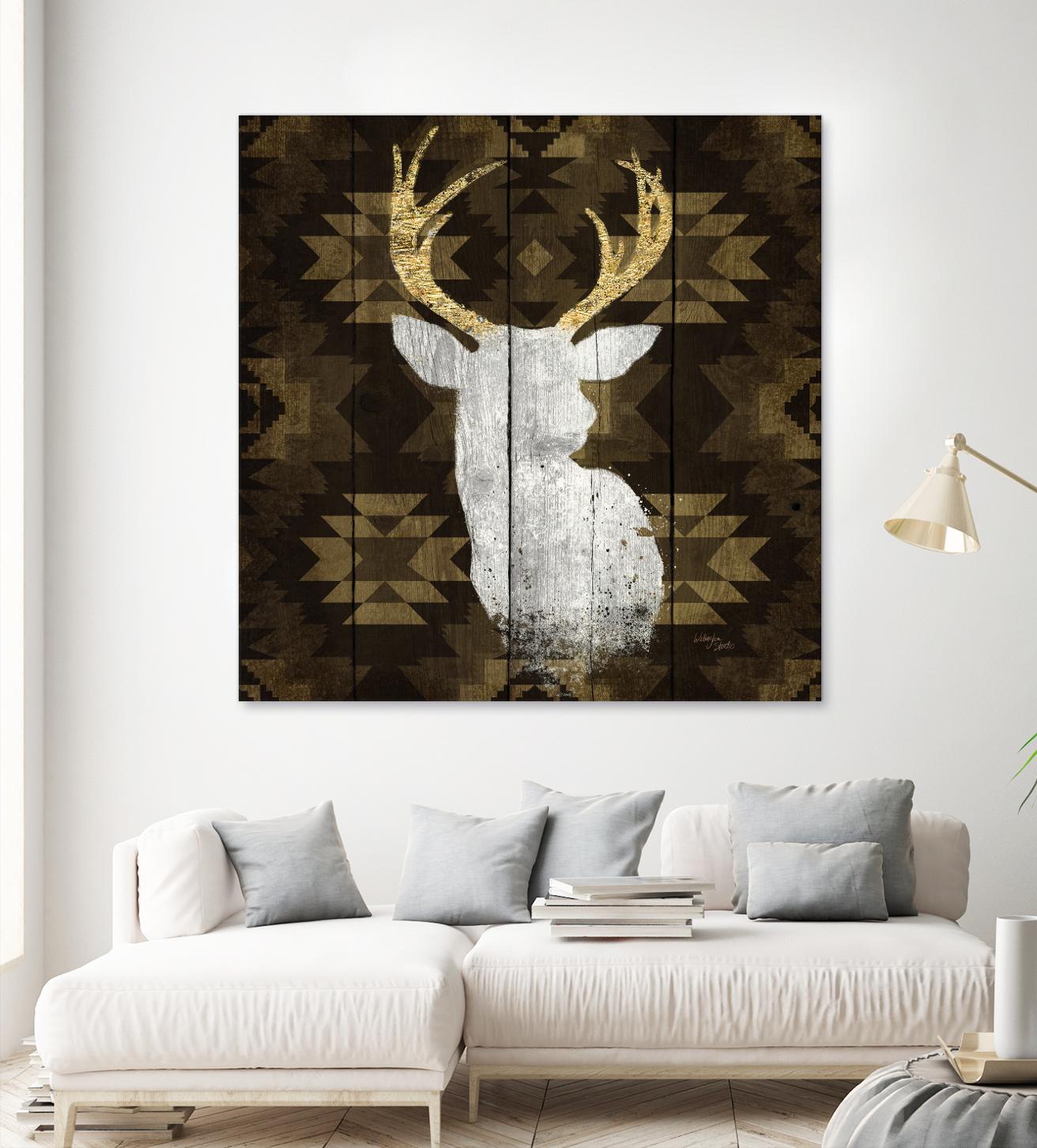 Precious Antlers II by Wellington Studio on GIANT ART - beige country look