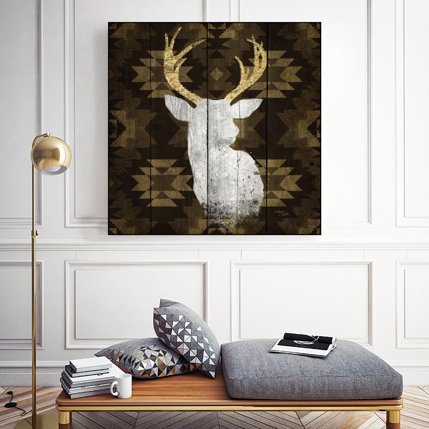 Precious Antlers II by Wellington Studio on GIANT ART - beige country look