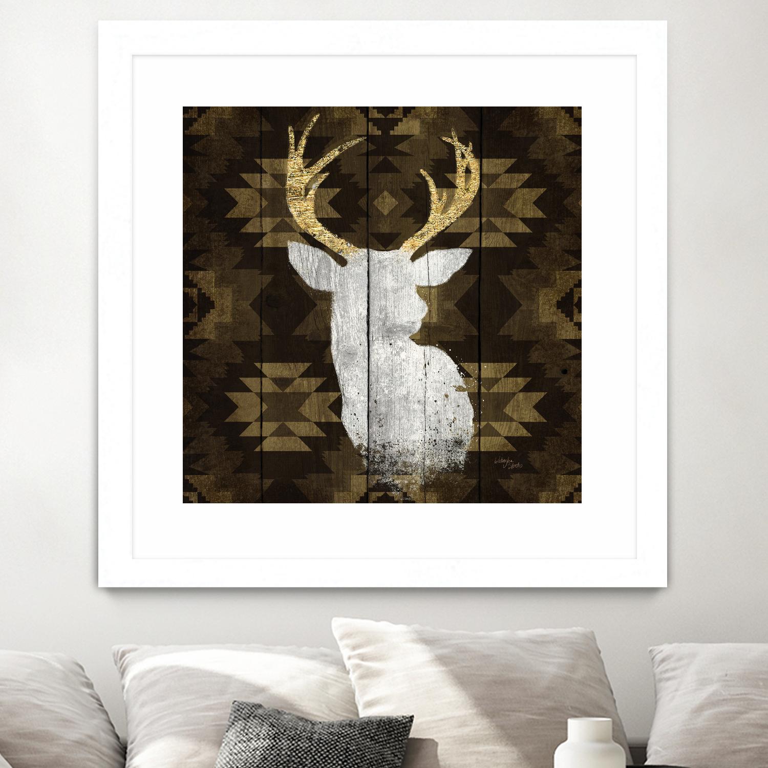 Precious Antlers II by Wellington Studio on GIANT ART - beige country look