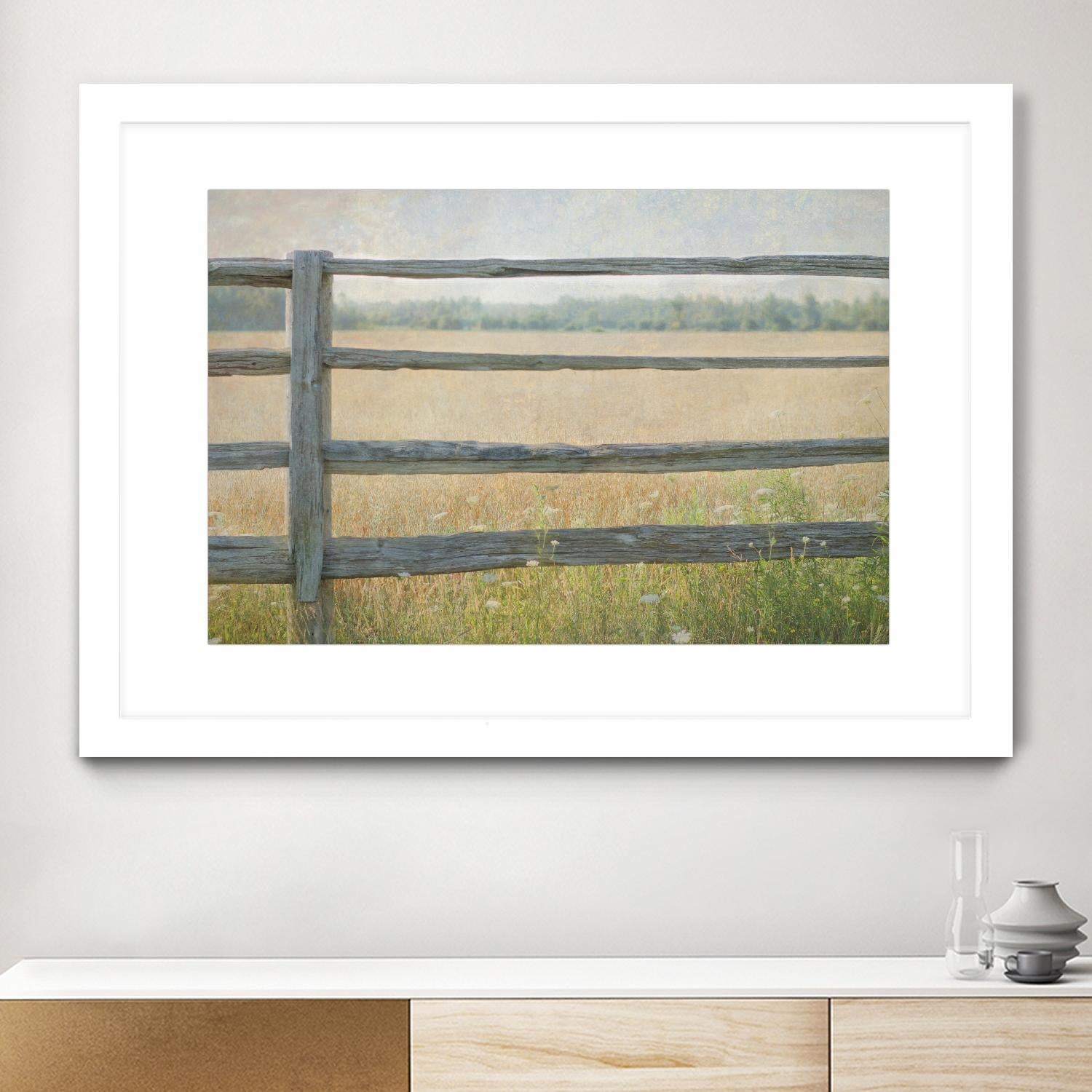 Edge of the Field by Elizabeth Urquhart on GIANT ART - grey landscape