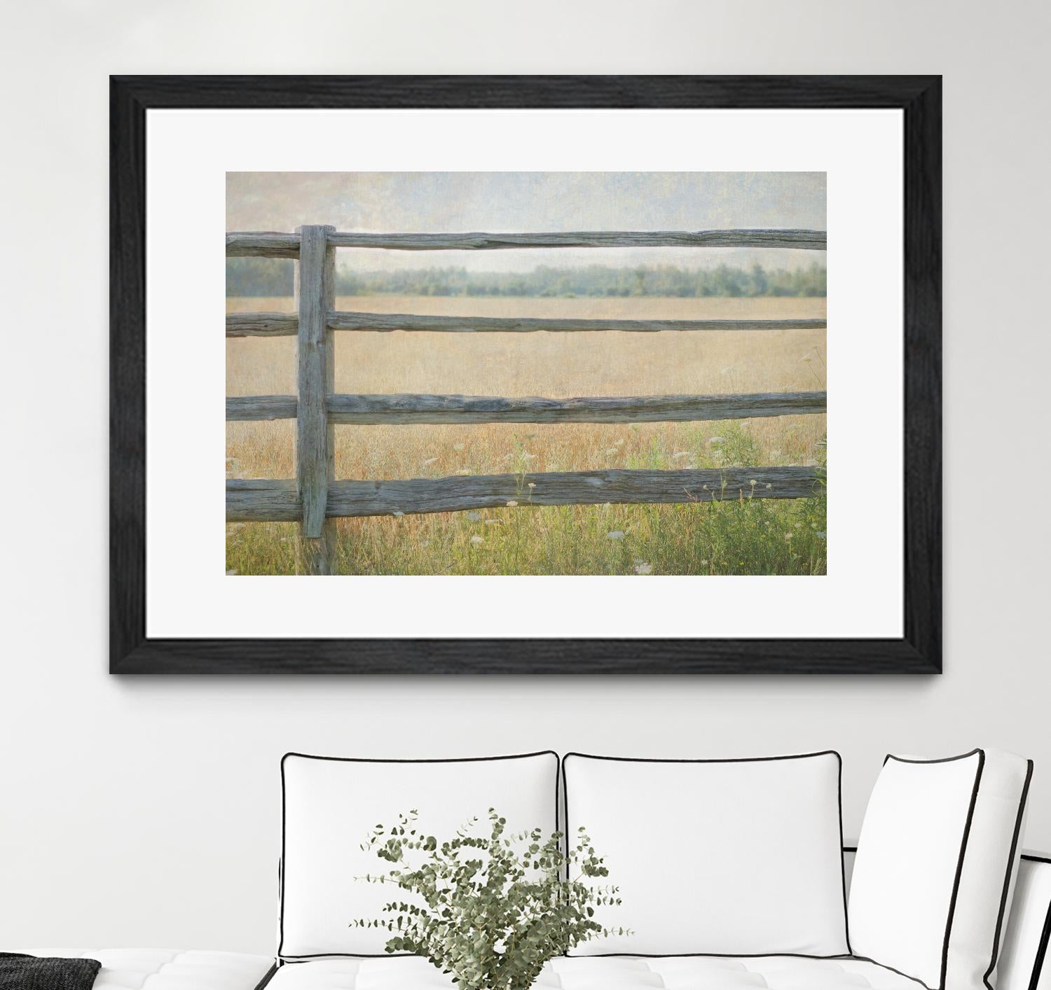 Edge of the Field by Elizabeth Urquhart on GIANT ART - grey landscape