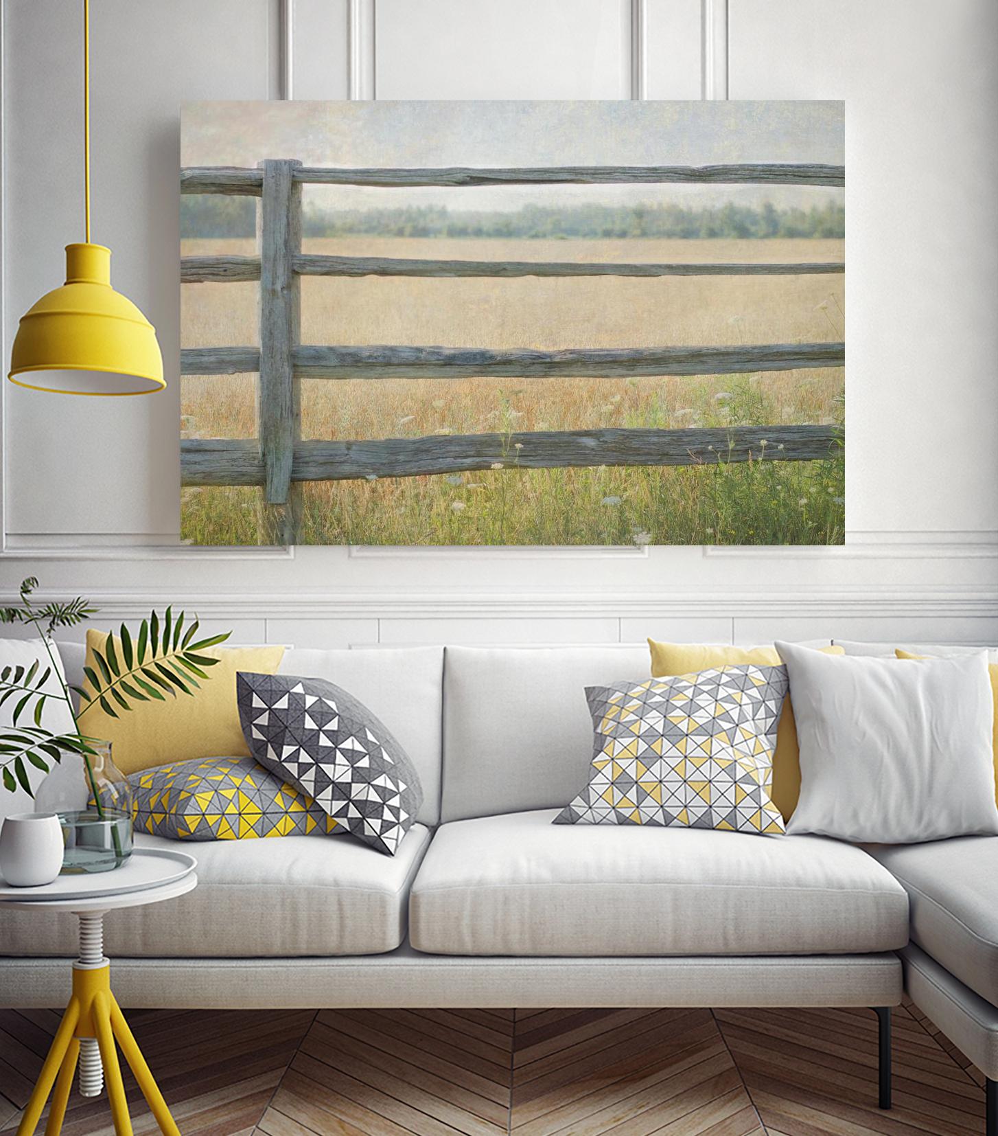 Edge of the Field by Elizabeth Urquhart on GIANT ART - grey landscape