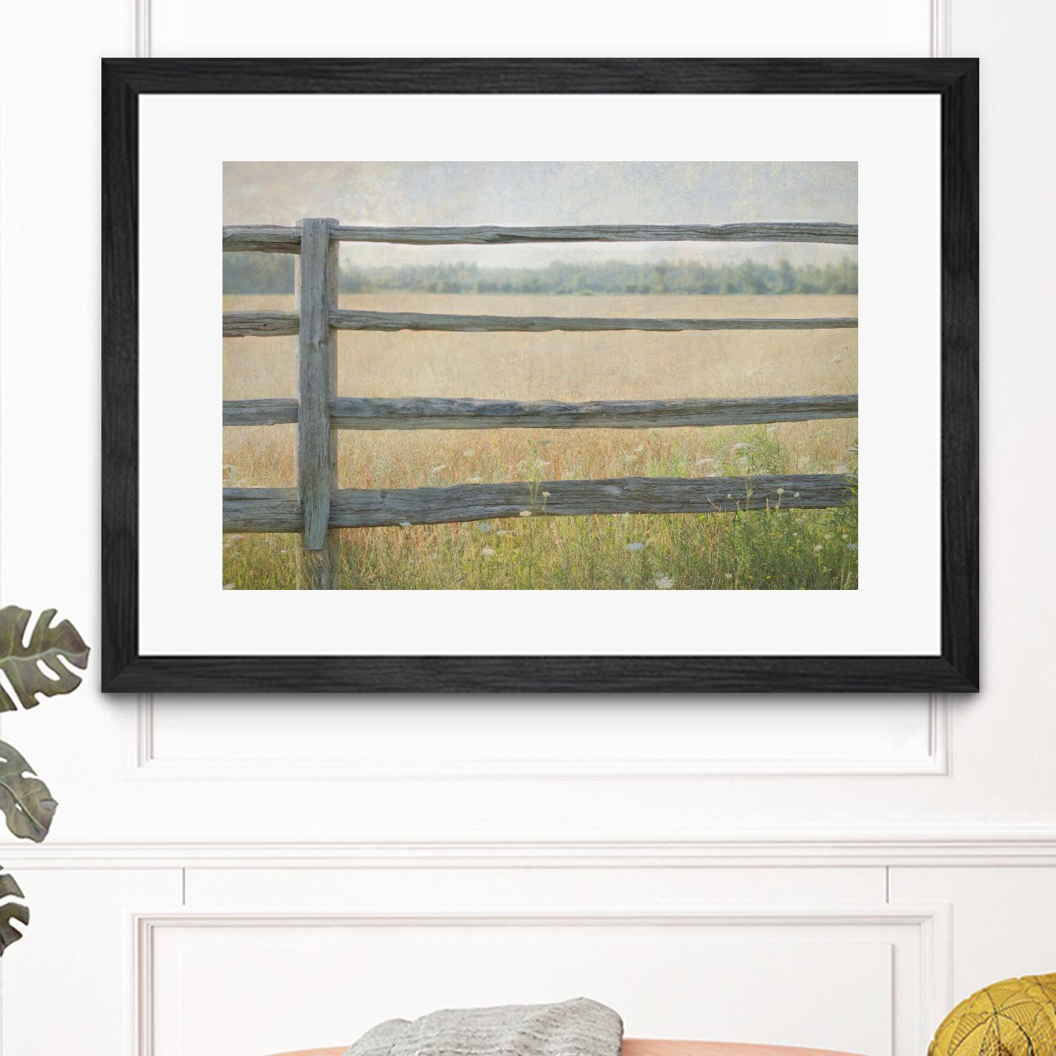 Edge of the Field by Elizabeth Urquhart on GIANT ART - grey landscape