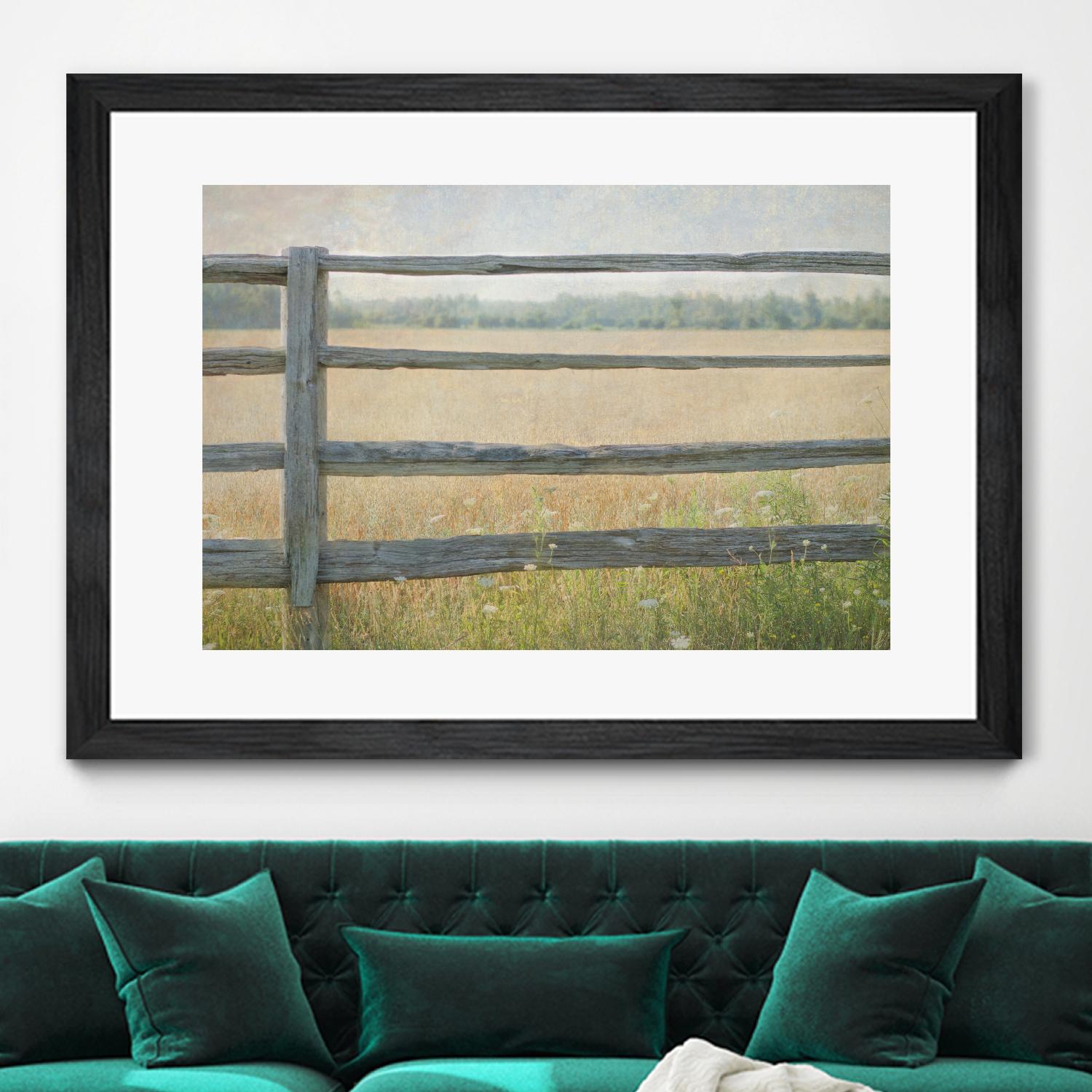 Edge of the Field by Elizabeth Urquhart on GIANT ART - grey landscape