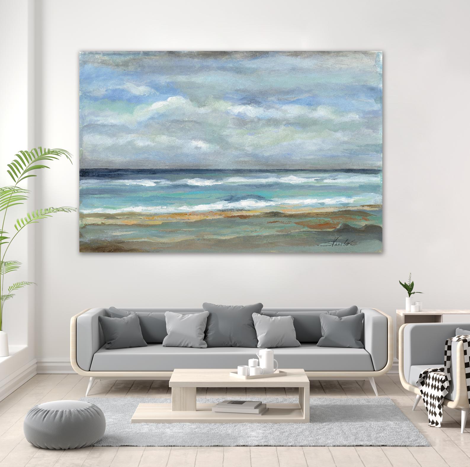 Seashore by Silvia Vassileva on GIANT ART - beige sea scene