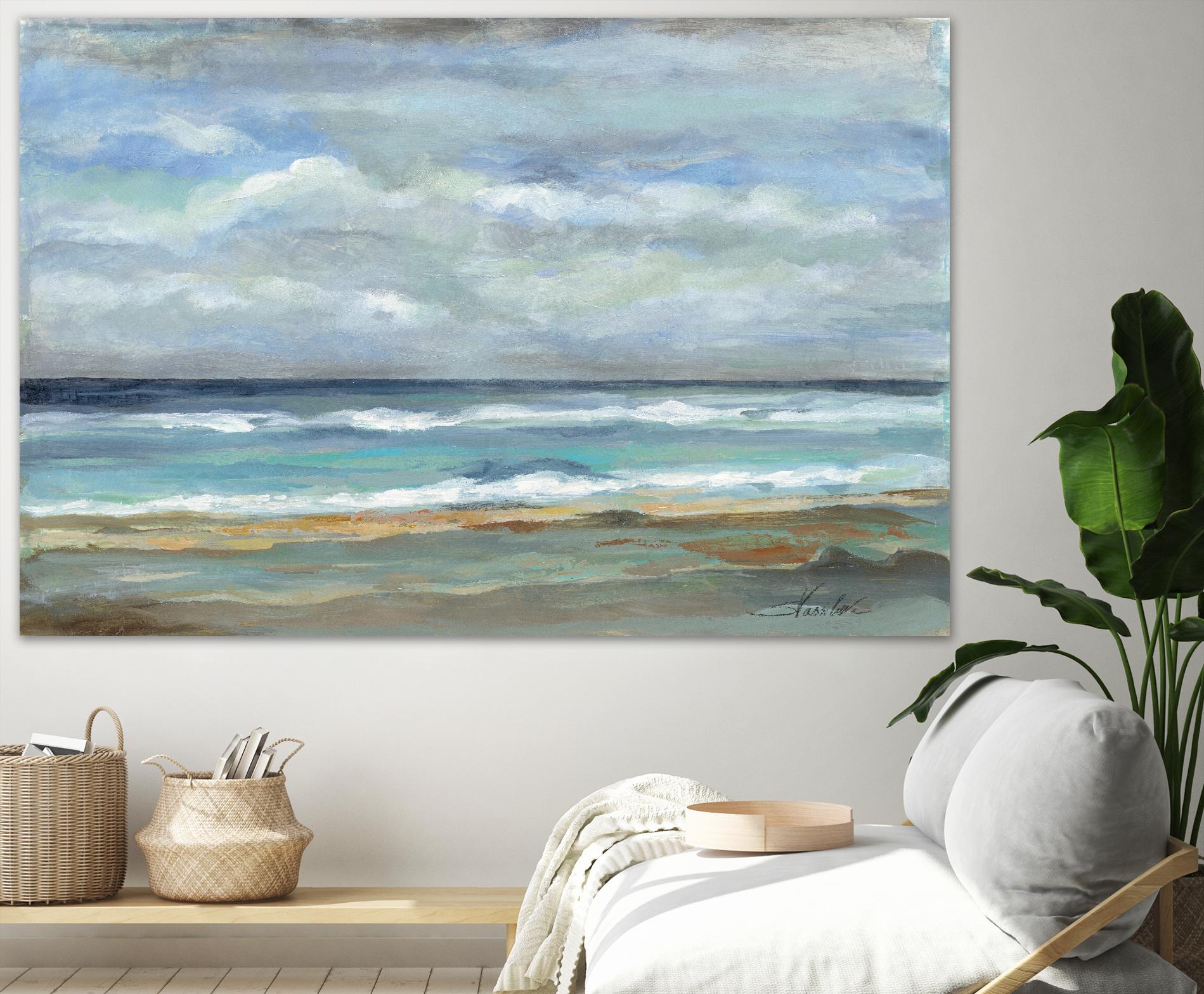 Seashore by Silvia Vassileva on GIANT ART - beige sea scene