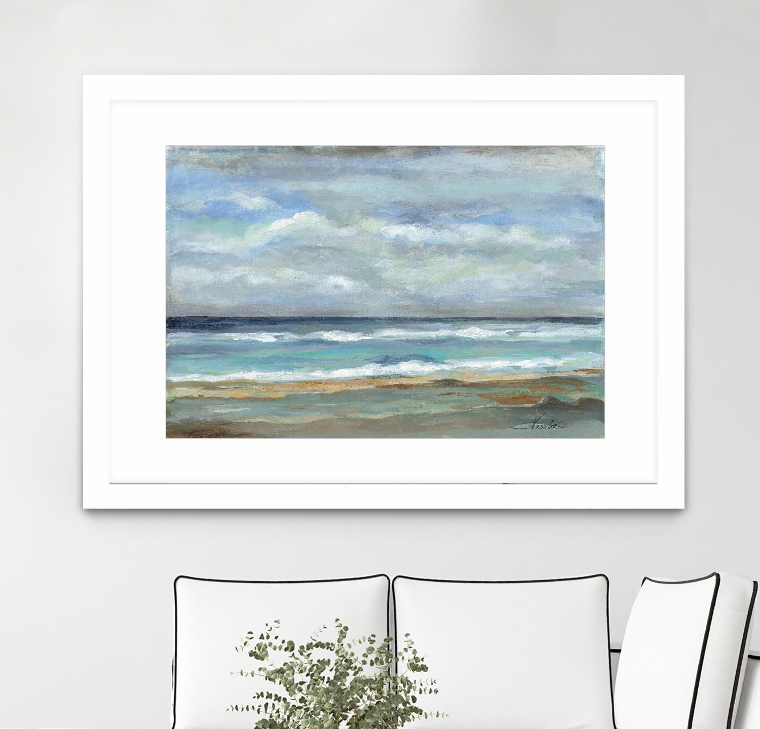 Seashore by Silvia Vassileva on GIANT ART - beige sea scene