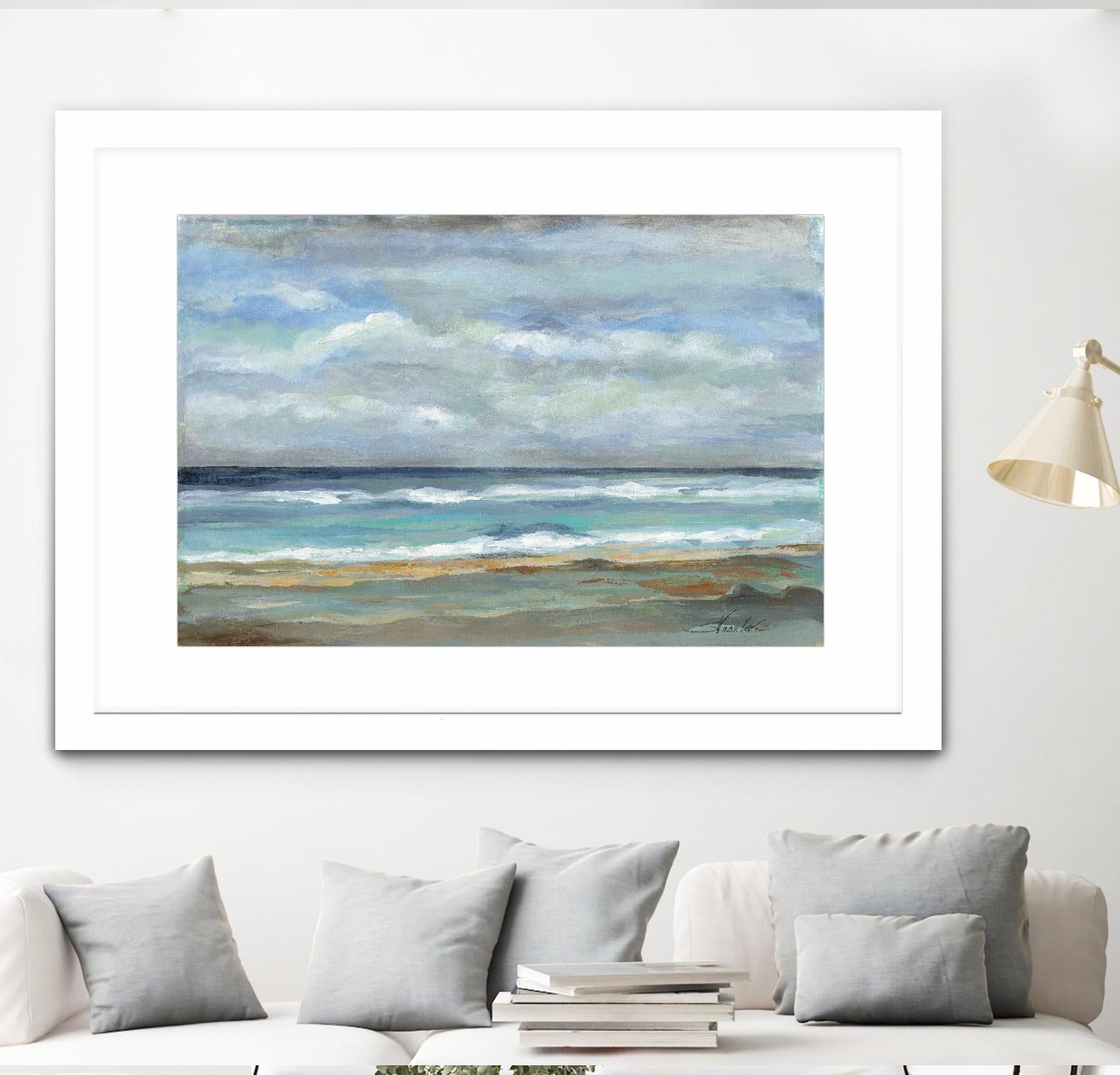 Seashore by Silvia Vassileva on GIANT ART - beige sea scene