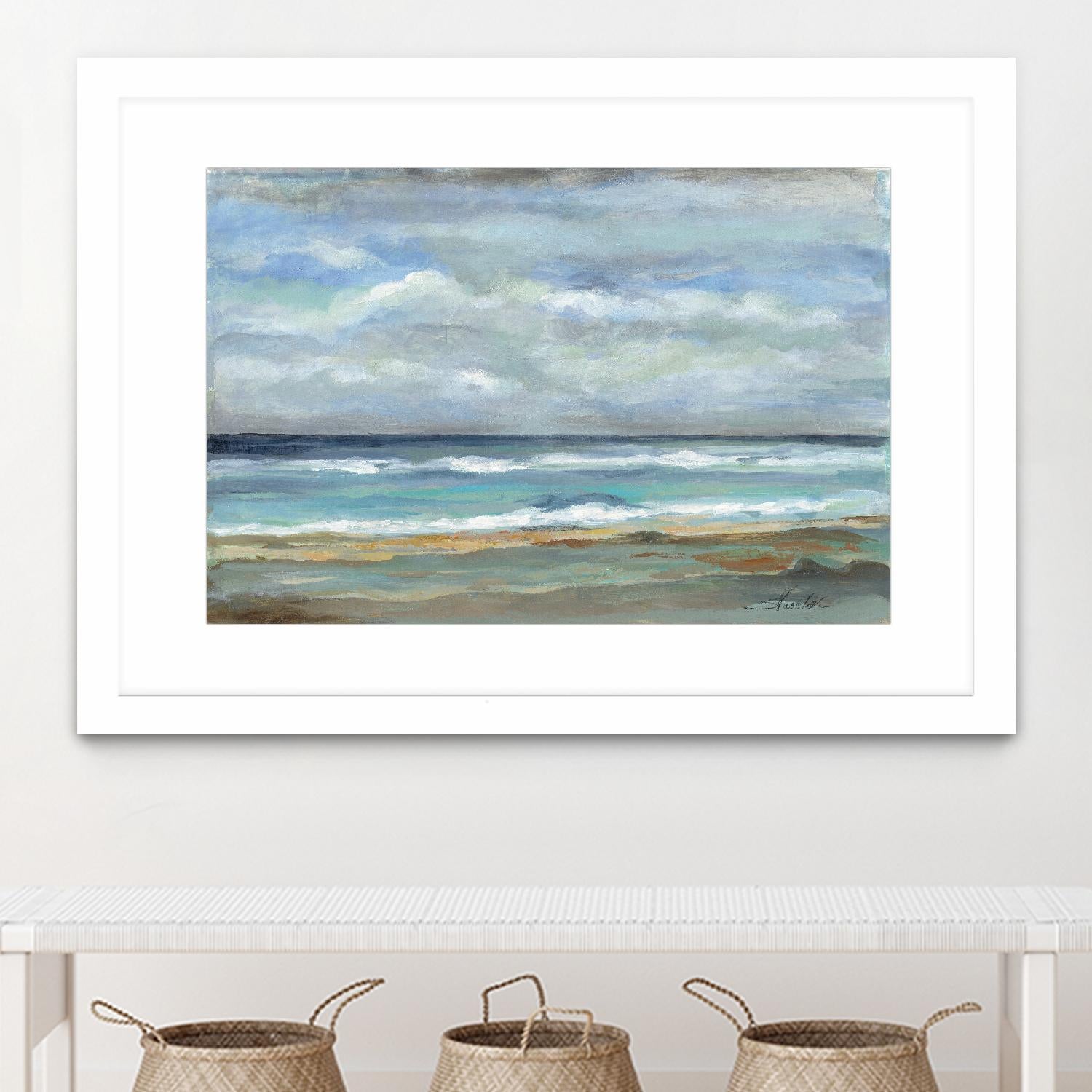 Seashore by Silvia Vassileva on GIANT ART - beige sea scene