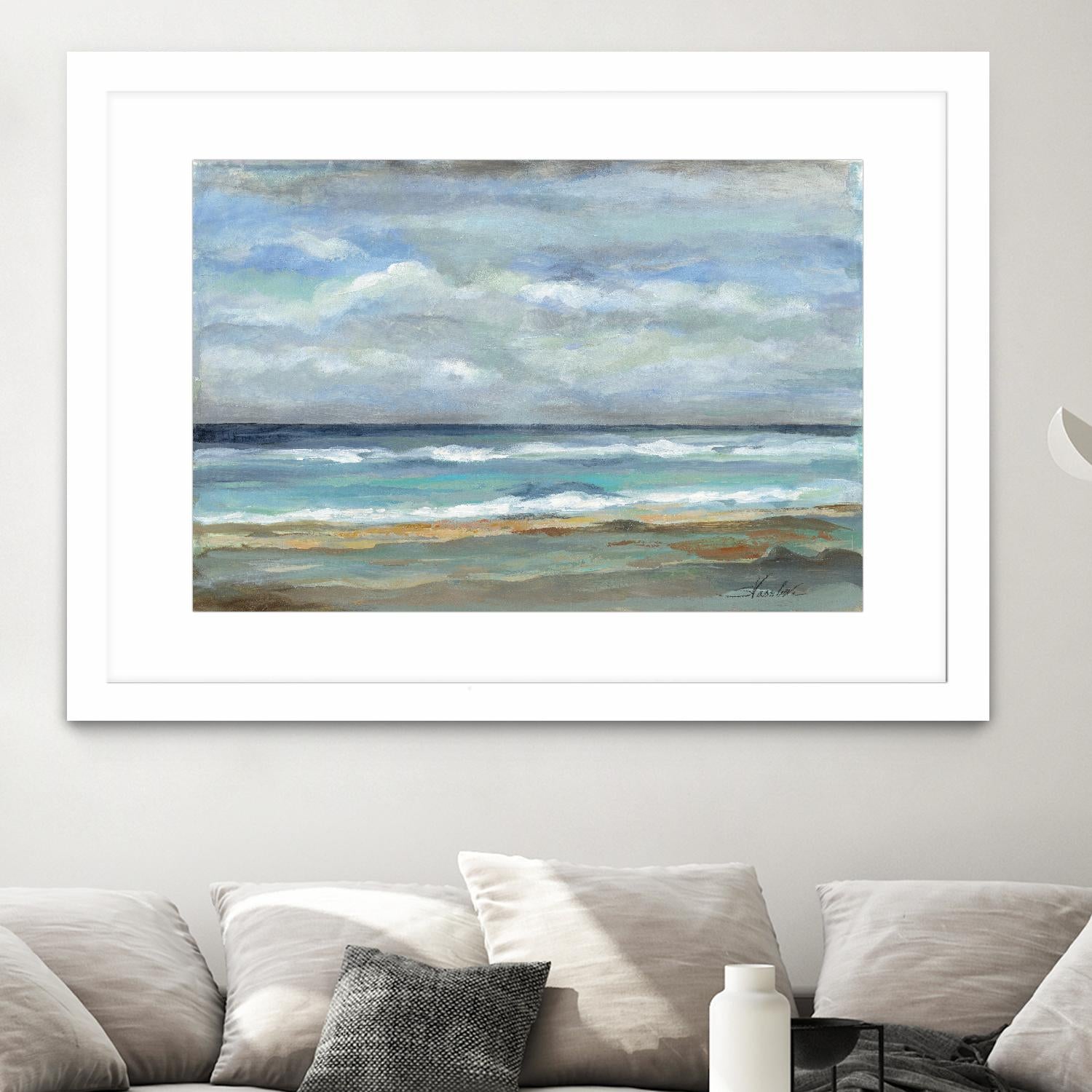 Seashore by Silvia Vassileva on GIANT ART - beige sea scene