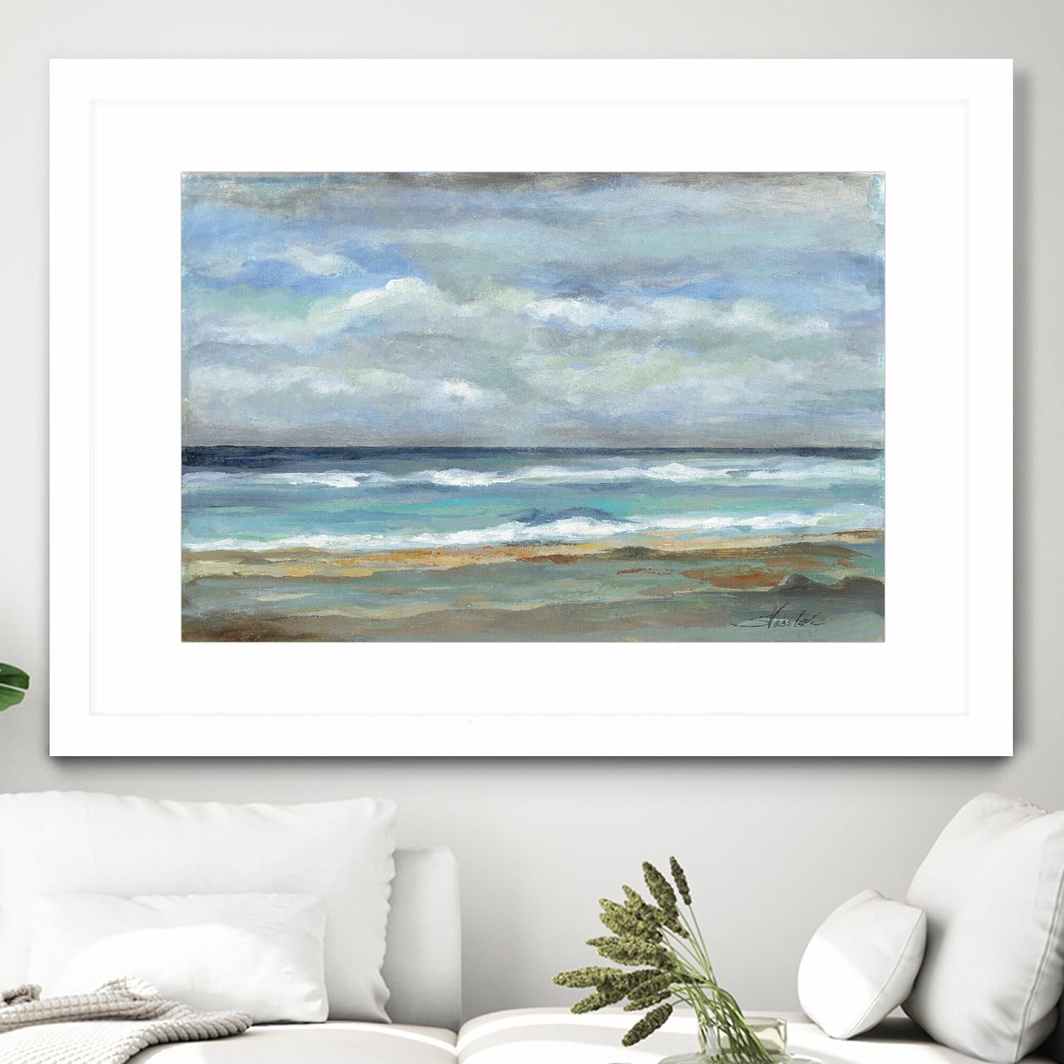 Seashore by Silvia Vassileva on GIANT ART - beige sea scene