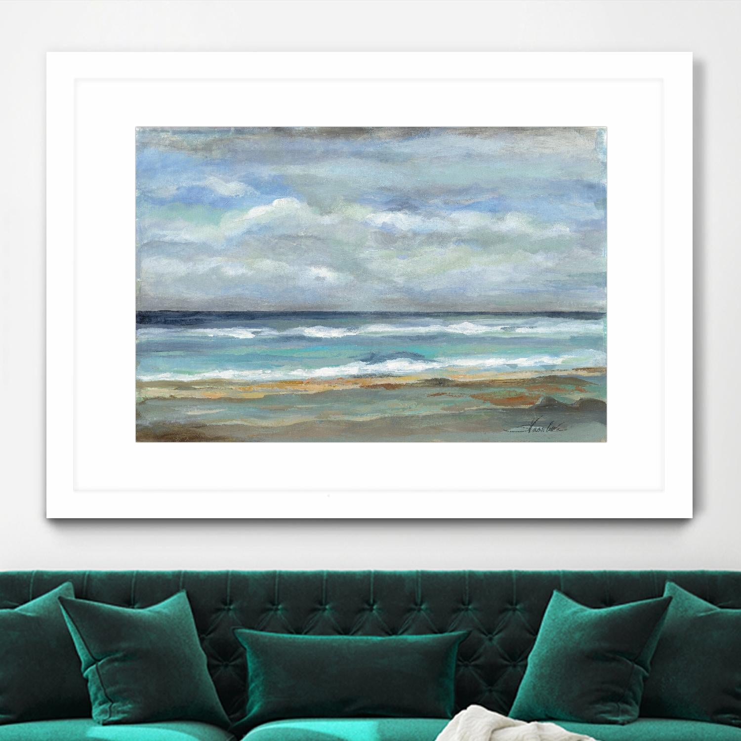 Seashore by Silvia Vassileva on GIANT ART - beige sea scene