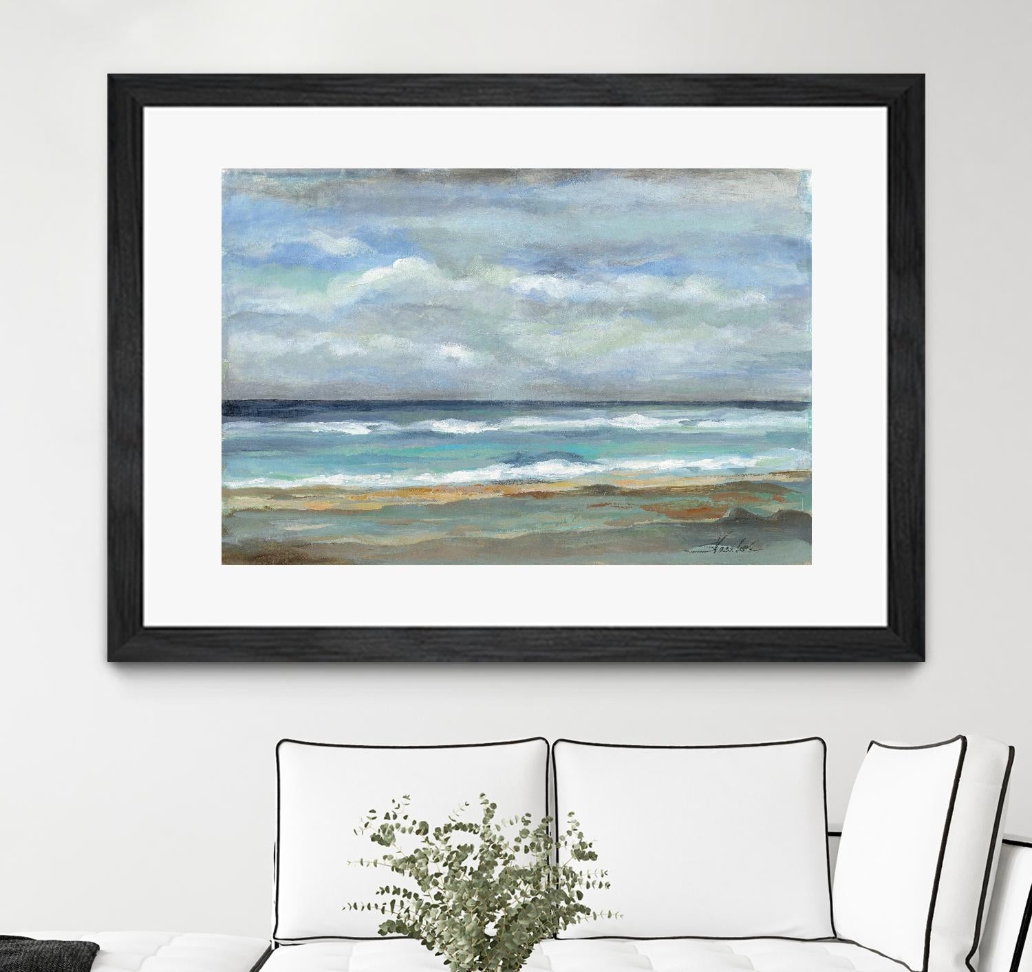 Seashore by Silvia Vassileva on GIANT ART - beige sea scene