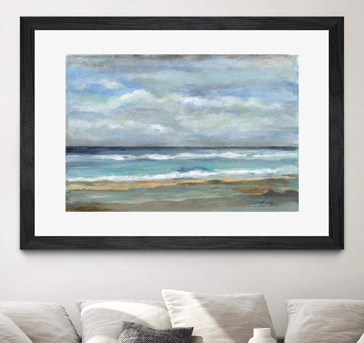 Seashore by Silvia Vassileva on GIANT ART - beige sea scene