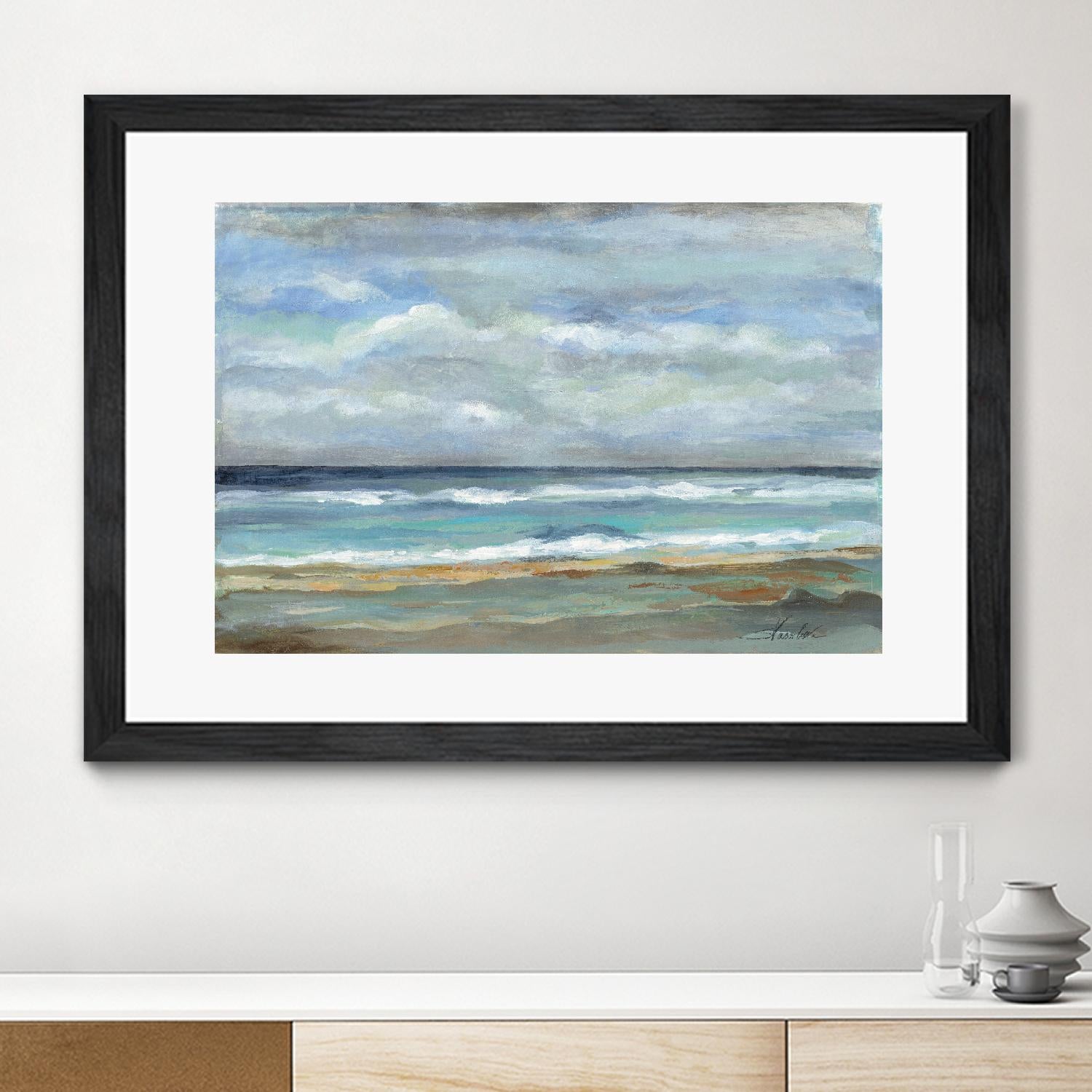 Seashore by Silvia Vassileva on GIANT ART - beige sea scene