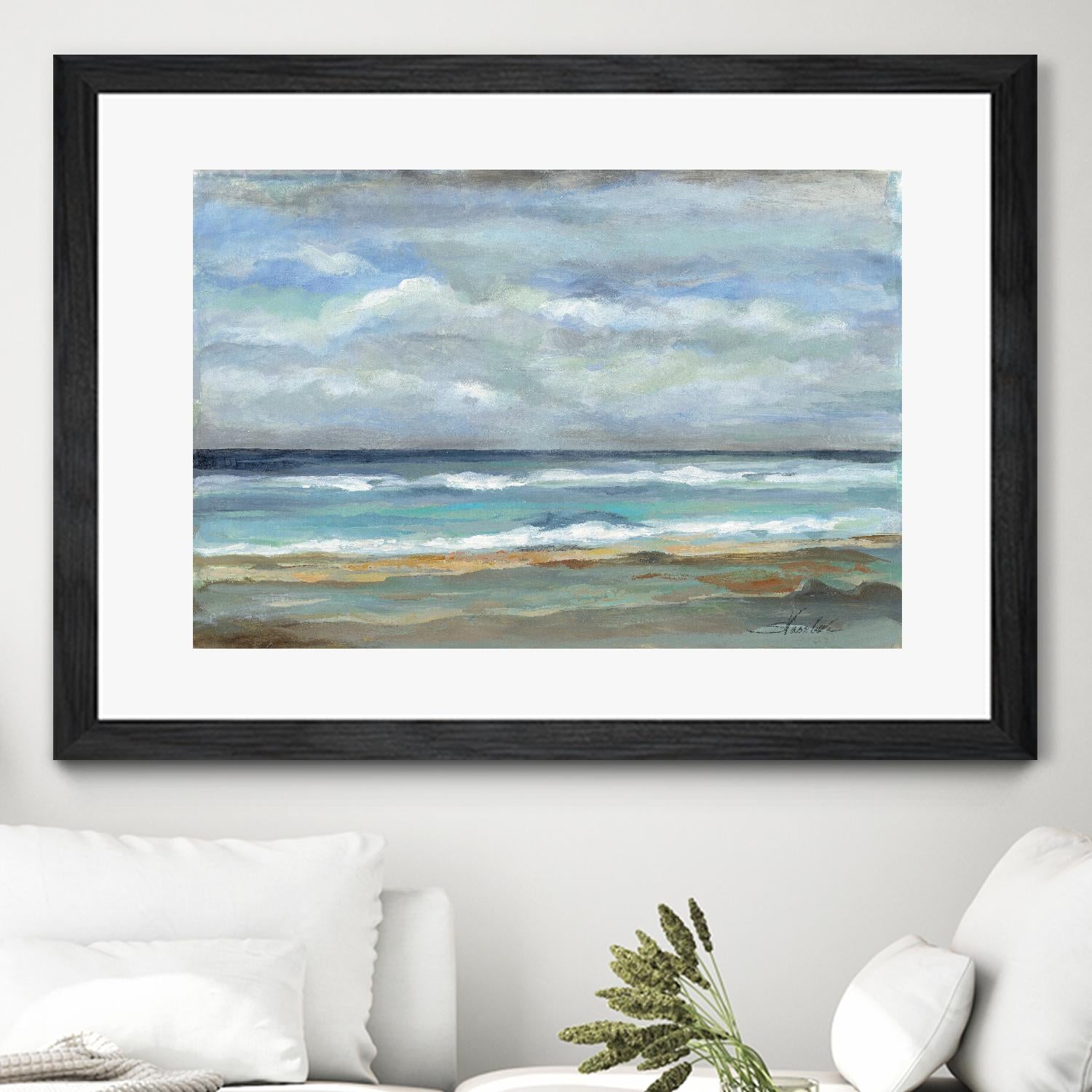 Seashore by Silvia Vassileva on GIANT ART - beige sea scene