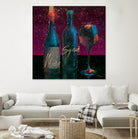Wine Splash Dark III by Wellington Studio on GIANT ART - blue fruit-food-drink