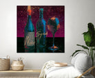 Wine Splash Dark III by Wellington Studio on GIANT ART - blue fruit-food-drink