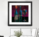 Wine Splash Dark III by Wellington Studio on GIANT ART - blue fruit-food-drink