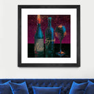 Wine Splash Dark III by Wellington Studio on GIANT ART - blue fruit-food-drink