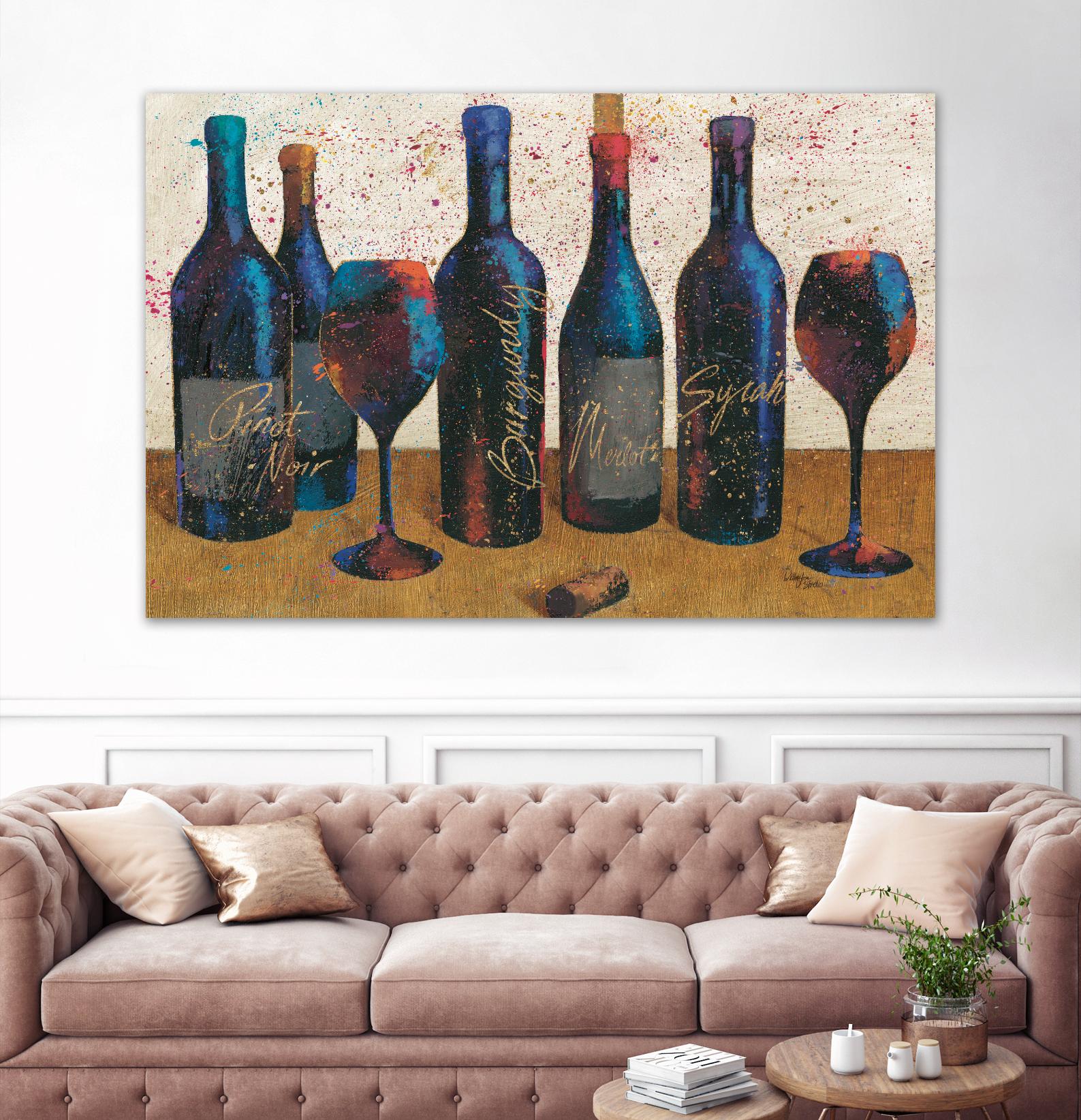 Wine Splash Light I by Wellington Studio on GIANT ART - blue fruit-food-drink