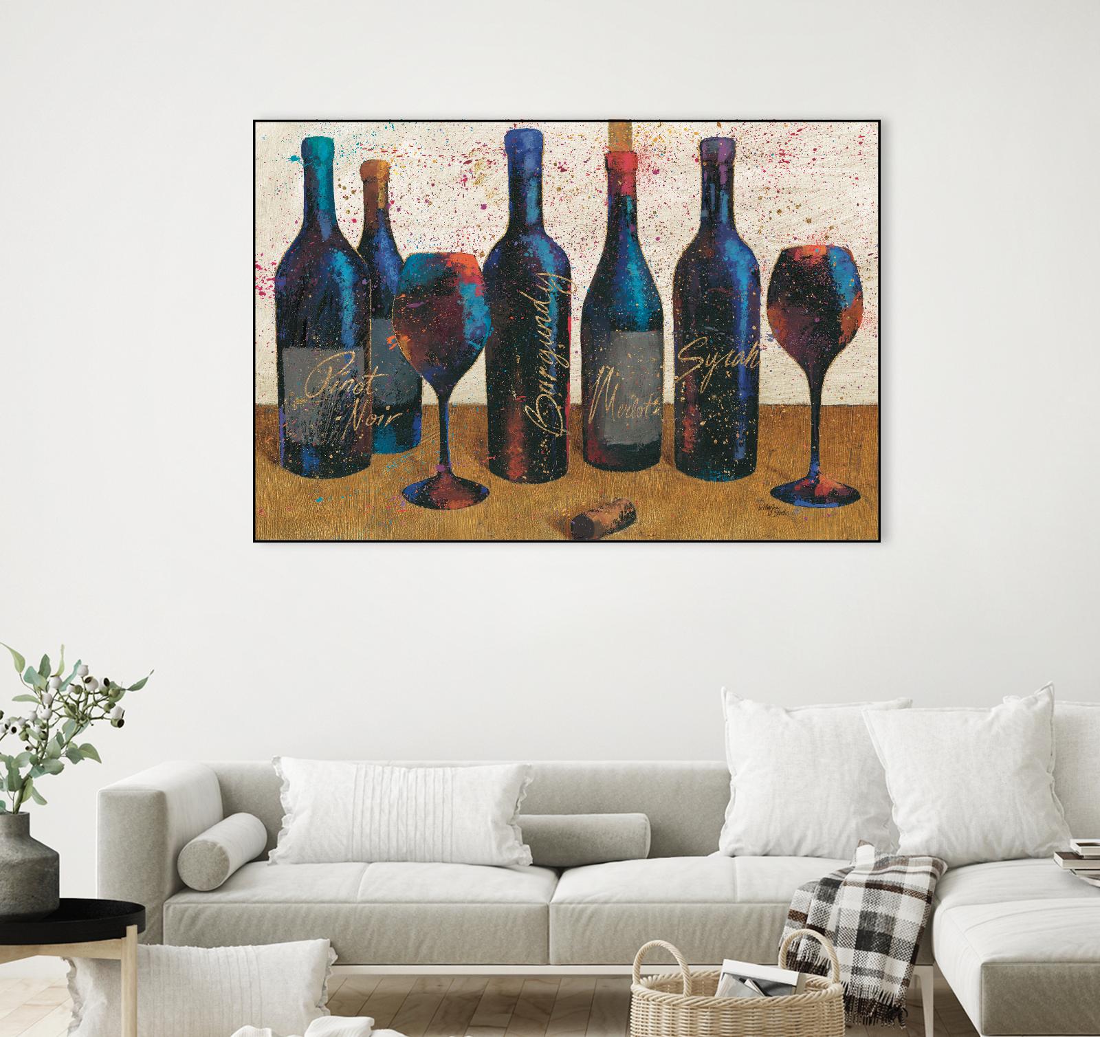 Wine Splash Light I by Wellington Studio on GIANT ART - blue fruit-food-drink