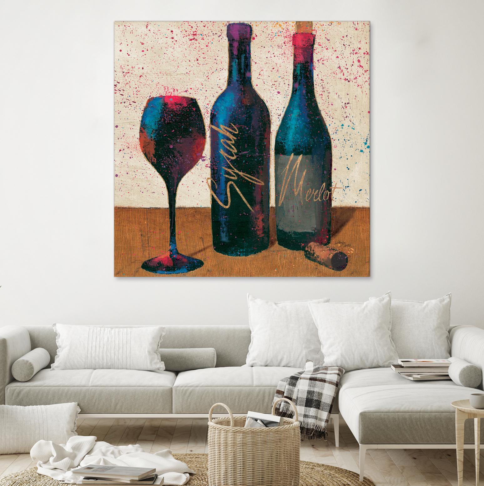 Wine Splash Light II by Wellington Studio on GIANT ART - blue fruit-food-drink