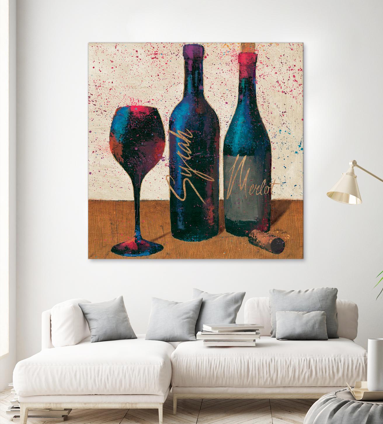 Wine Splash Light II by Wellington Studio on GIANT ART - blue fruit-food-drink