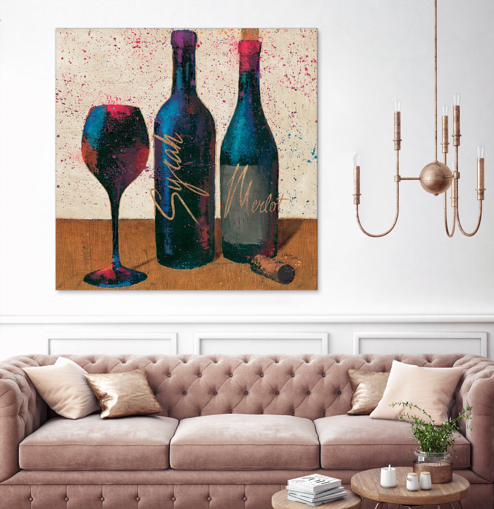Wine Splash Light II by Wellington Studio on GIANT ART - blue fruit-food-drink