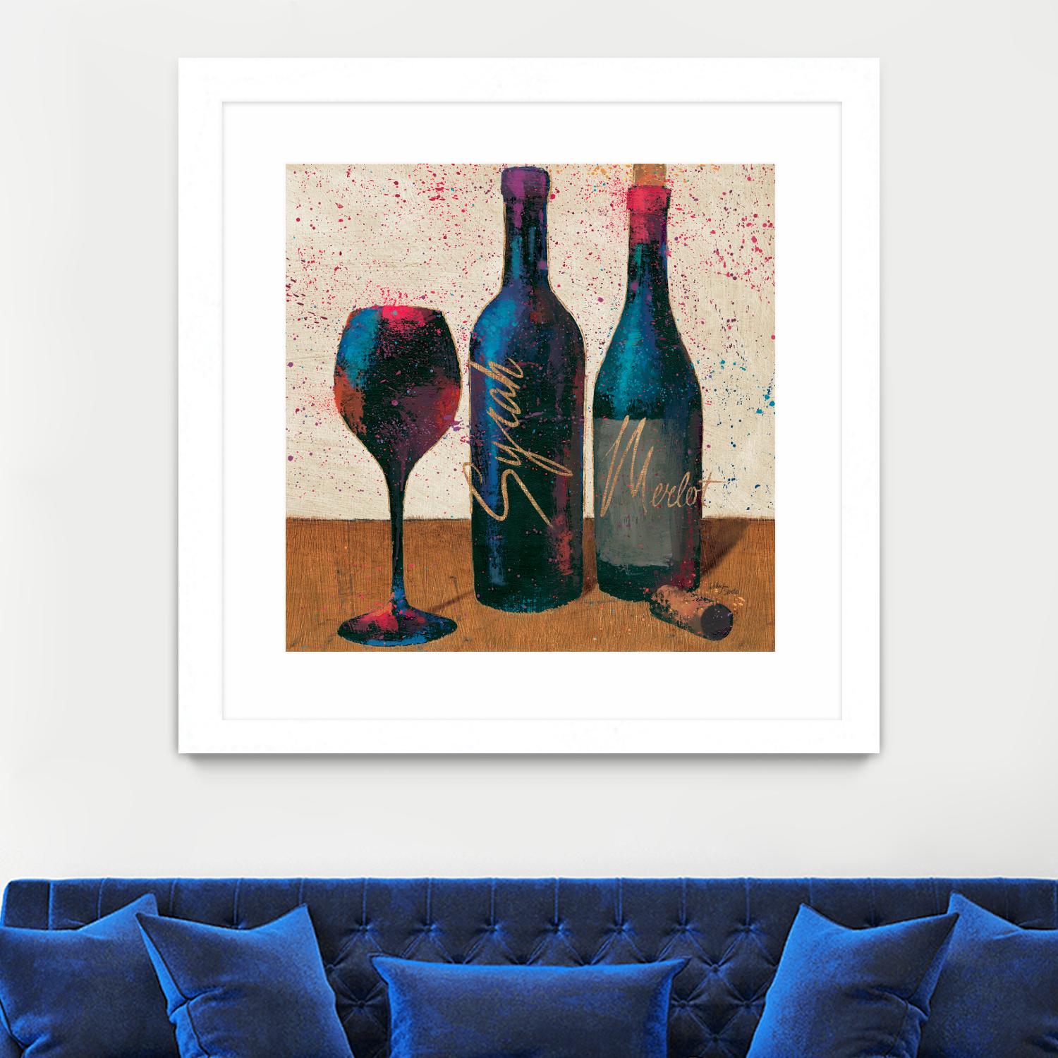 Wine Splash Light II by Wellington Studio on GIANT ART - blue fruit-food-drink