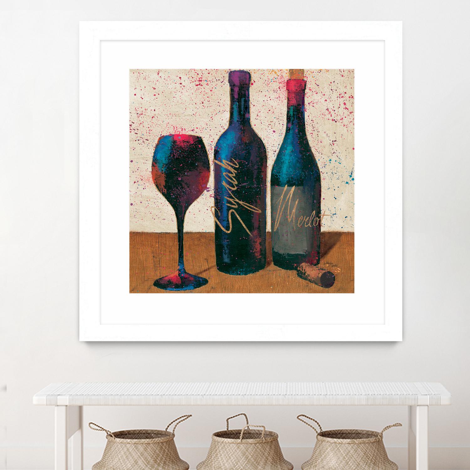 Wine Splash Light II by Wellington Studio on GIANT ART - blue fruit-food-drink