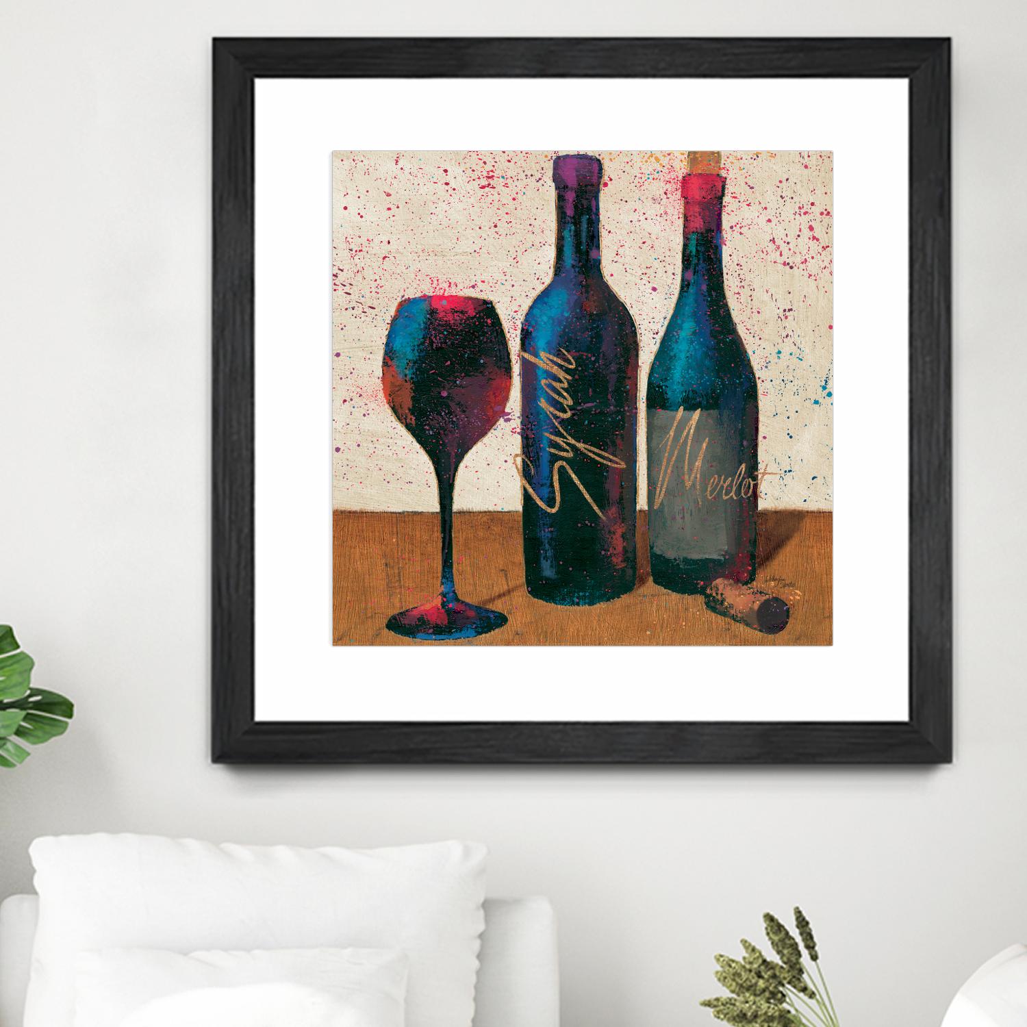 Wine Splash Light II by Wellington Studio on GIANT ART - blue fruit-food-drink
