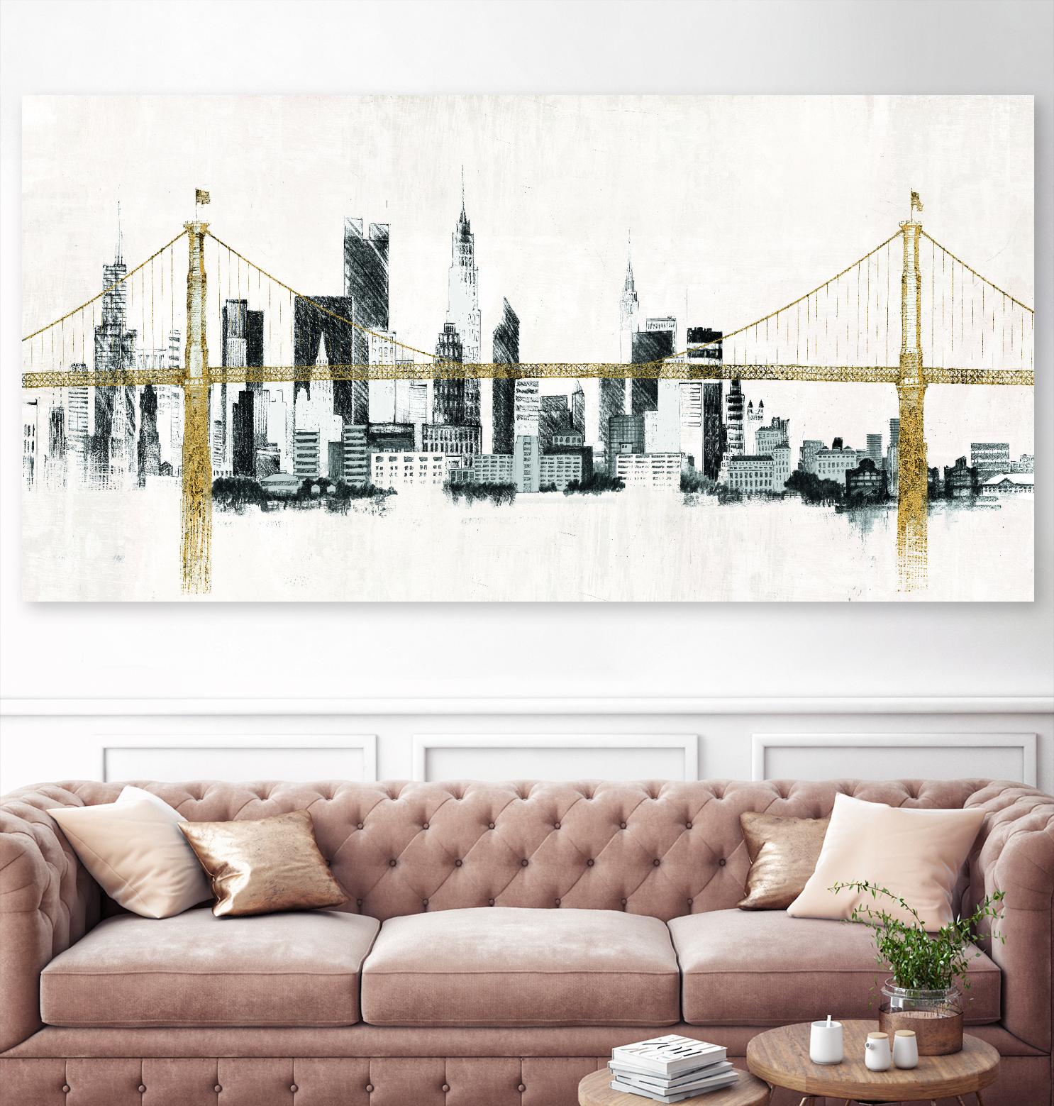 Bridge and Skyline by Avery Tillmon on GIANT ART - black city scene